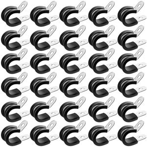 Tlily - 1/ 2 Inch Stainless Steel Hose Tube Clamp Cable Buffer Insulated Clamp Metal for Tube Wire Cable Cord Installation Tlily - 1/ 2 Inch Stainless Steel Hose Tube Clamp Cable Buffer Insulated Clamp Metal for Tube Wire Cable Cord Installation