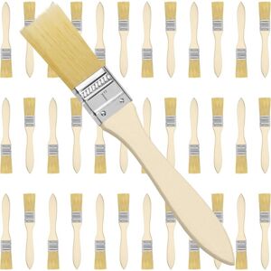 Memkey - 1' Paint Brush (36 Pack) - Flat Paint Brushes with Wooden Handle - Professional Paint Brushes Perfect for Wall Painting, Varnishing, Gluing Memkey - 1' Paint Brush (36 Pack) - Flat Paint Brushes with Wooden Handle - Professional Paint Brushes Perfect for Wall Painting, Varnishing, Gluing