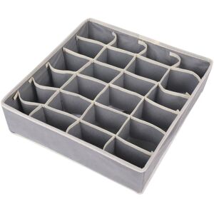 Cyslmuk - 2 Pack Underwear Organizer Boxes and Other Small Accessories, 24 Cells Foldable Drawer Dividers for Socks, Scarves, Bras Storage, Grey Cyslmuk - 2 Pack Underwear Organizer Boxes and Other Small Accessories, 24 Cells Foldable Drawer Dividers for Socks, Scarves, Bras Storage, Grey