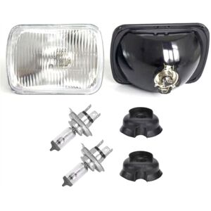 TLILY 1 Pair 5x7Inch H4 Headlight Kit Rectangle Headlamp Halogen Bulb for Navara Hiace 1978-2005 RHD TLILY 1 Pair 5x7Inch H4 Headlight Kit Rectangle Headlamp Halogen Bulb for Navara Hiace 1978-2005 RHD