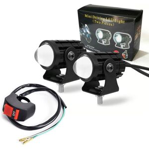 COOCHEER 1 pair and switch, the motorcycle is suitable for two-color small steel barrel 12-80V waterproof electric vehicle motorcycle spotlight LED headlight COOCHEER 1 pair and switch, the motorcycle is suitable for two-color small steel barrel 12-80V waterproof electric vehicle motorcycle spotlight LED headlight