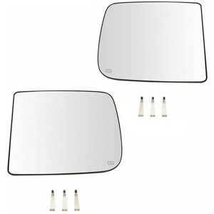 Tlily - 1 Pair Mirror Lens Heated Mirror Glass with Backing for Dodge ram 1500 2500 3500 2009-2020 68067726AA/68067727AA Tlily - 1 Pair Mirror Lens Heated Mirror Glass with Backing for Dodge ram 1500 2500 3500 2009-2020 68067726AA/68067727AA