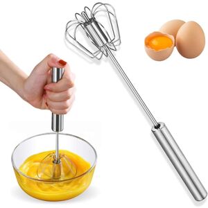Linghhang - 1 pc Semi Automatic Egg Beater Stainless Steel, Multifunctional Kitchen Egg Beater, Hand Pusher Rotating Egg Beater, for Whisking, Linghhang - 1 pc Semi Automatic Egg Beater Stainless Steel, Multifunctional Kitchen Egg Beater, Hand Pusher Rotating Egg Beater, for Whisking,