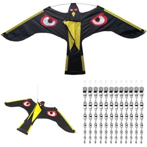 Toolive - 1 Piece Scarecrow with 12 Pieces Bird Repellent Flying Repellent Hawk Kite for Garden Scarecrow Yard Home Decoration Toolive - 1 Piece Scarecrow with 12 Pieces Bird Repellent Flying Repellent Hawk Kite for Garden Scarecrow Yard Home Decoration