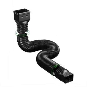 CYSLMUK 1 Set Flexible Rain Gutter Extension, Downspout Extension, Downspout Extension, Gutter Connector, Rainwater Drainage, Black CYSLMUK 1 Set Flexible Rain Gutter Extension, Downspout Extension, Downspout Extension, Gutter Connector, Rainwater Drainage, Black