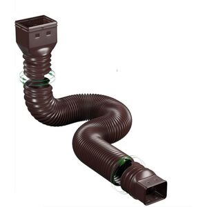 CYSLMUK 1 Set Flexible Rain Gutter Extension, Downspout Extension, Downspout Extension, Gutter Connector, Rainwater Drainage, Brown CYSLMUK 1 Set Flexible Rain Gutter Extension, Downspout Extension, Downspout Extension, Gutter Connector, Rainwater Drainage, Brown