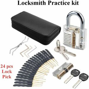 DEWDAT 1 Set Unlock Lock Pick Transparent Training Convenient Lock Opener Locksmith Tools + Padlock Set washed DEWDAT 1 Set Unlock Lock Pick Transparent Training Convenient Lock Opener Locksmith Tools + Padlock Set washed