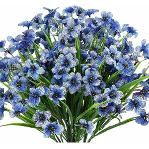 Hoopzi - 10 Bundles Outdoor Artificial Flowers uv Resistant No Fade Purple Fake Flowers for Indoor Outdoor Hanging Plants Garden Patio Porch Window Hoopzi - 10 Bundles Outdoor Artificial Flowers uv Resistant No Fade Purple Fake Flowers for Indoor Outdoor Hanging Plants Garden Patio Porch Window