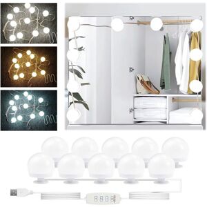 COOCHEER 10 Dimmable Mirror Light 3 Colors LED Mirror Dressing Table Lamp Dressing Table Light Hollywood Makeup Lamps for Cosmetic Mirror Camping Photo Taking COOCHEER 10 Dimmable Mirror Light 3 Colors LED Mirror Dressing Table Lamp Dressing Table Light Hollywood Makeup Lamps for Cosmetic Mirror Camping Photo Taking