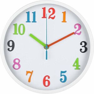 Rose - 10 Inch Classroom Desktop Color Stereo Digital Wall Clock (White) 1pcs Rose - 10 Inch Classroom Desktop Color Stereo Digital Wall Clock (White) 1pcs