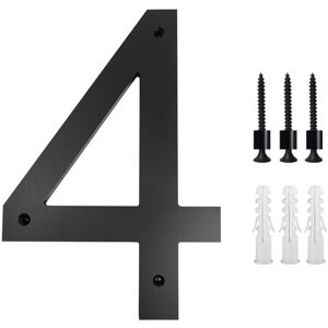 Linghhang - 10 Inch House Number Plaque (4, Black) Modern Door Numbers Sign Plate Zinc Alloy House Address Numbers Linghhang - 10 Inch House Number Plaque (4, Black) Modern Door Numbers Sign Plate Zinc Alloy House Address Numbers