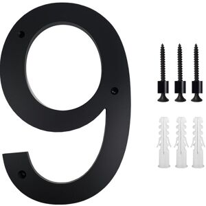 Linghhang - 10 Inch House Number Plaque (9, Black) Modern Door Numbers Sign Plate Zinc Alloy House Address Numbers Linghhang - 10 Inch House Number Plaque (9, Black) Modern Door Numbers Sign Plate Zinc Alloy House Address Numbers