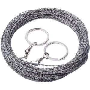 Linghhang - 10 Meters Long Outdoor Wire Saw, Wire Saw Survival Cable, Thickened Stainless Steel Chainsaw Wire Cutting Rope Linghhang - 10 Meters Long Outdoor Wire Saw, Wire Saw Survival Cable, Thickened Stainless Steel Chainsaw Wire Cutting Rope