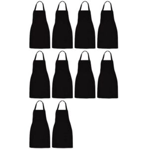 TLILY 10 Pack Bib Apron - Unisex Black Bulk with 2 Roomy Pockets Machine Washable for Kitchen Crafting Bbq Drawing TLILY 10 Pack Bib Apron - Unisex Black Bulk with 2 Roomy Pockets Machine Washable for Kitchen Crafting Bbq Drawing