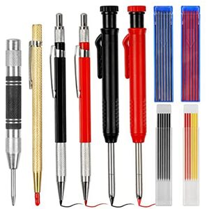 TLILY 10 Pack Carpenter Pencil with Sharpener, Mechanical Pencils Set 36 Refills, Deep Hole Marker TLILY 10 Pack Carpenter Pencil with Sharpener, Mechanical Pencils Set 36 Refills, Deep Hole Marker