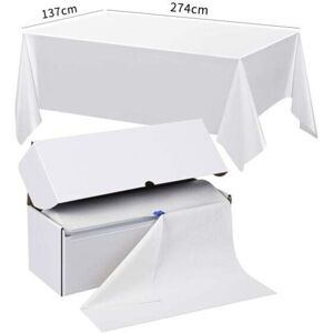 YMYNY 10 Pack Disposable Plastic Tablecloths 54' x 54' Party Tablecloths Decorative Tablecloths for Rectangle Tables White Plastic Tablecloths Waterproof YMYNY 10 Pack Disposable Plastic Tablecloths 54' x 54' Party Tablecloths Decorative Tablecloths for Rectangle Tables White Plastic Tablecloths Waterproof