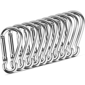 Longziming - 10 Pcs carabiners 8x80mm-Quick clasp-Maximum load:230kg Longziming - 10 Pcs carabiners 8x80mm-Quick clasp-Maximum load:230kg