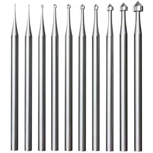 Tlily - 10 Pcs Jewelry Setting Burr - 3/32Inch Shank Stone Burs Cylinder Cone Shape Lapidary Making Tools Tlily - 10 Pcs Jewelry Setting Burr - 3/32Inch Shank Stone Burs Cylinder Cone Shape Lapidary Making Tools