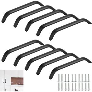LONGZIMING 10 pcs Modern Black Drawer Handle Kitchen Cabinet Handle Aluminum Alloy Rustproof Cabinet Handle with 20 Screws for Cupboard Door, Furniture, Closet, LONGZIMING 10 pcs Modern Black Drawer Handle Kitchen Cabinet Handle Aluminum Alloy Rustproof Cabinet Handle with 20 Screws for Cupboard Door, Furniture, Closet,