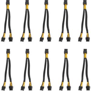 TLILY 10 Pcs Serial gpu PCIe 8 Pin to Dual 2X (6+2) Male pci Express Power Adapter Cable TLILY 10 Pcs Serial gpu PCIe 8 Pin to Dual 2X (6+2) Male pci Express Power Adapter Cable