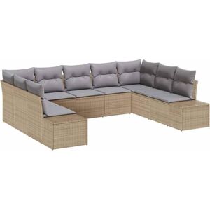 Vidaxl - Garden Sofa Set 9 pcs Beige and light grey 289 x 209 x 85 cm Vidaxl - Garden Sofa Set 9 pcs Beige and light grey 289 x 209 x 85 cm