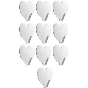 Ymyny - 10 pieces bathroom hooks, adhesive hooks, towel hooks made of stainless steel, wall hooks for kitchen and bathroom mumu Ymyny - 10 pieces bathroom hooks, adhesive hooks, towel hooks made of stainless steel, wall hooks for kitchen and bathroom mumu