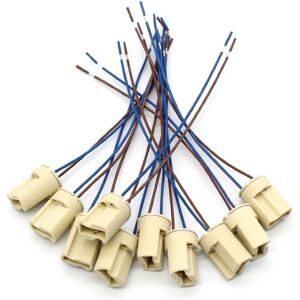 LINGHHANG 10-pack G9 ceramic lamp holders and sockets with blue-brown high-temperature wire, LED aging test lamp bracket, 0.5 square meters, 15 cm wire LINGHHANG 10-pack G9 ceramic lamp holders and sockets with blue-brown high-temperature wire, LED aging test lamp bracket, 0.5 square meters, 15 cm wire