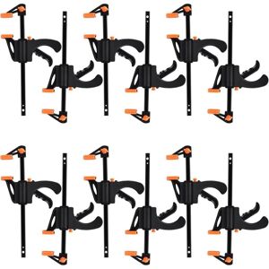 TINOR 10 Pieces One-Handed Clamps, Ratchet Table Clamp, Quick Release Ratchet Clamp, Woodworking Clamp Bar, Plastic Clamping Collar TINOR 10 Pieces One-Handed Clamps, Ratchet Table Clamp, Quick Release Ratchet Clamp, Woodworking Clamp Bar, Plastic Clamping Collar