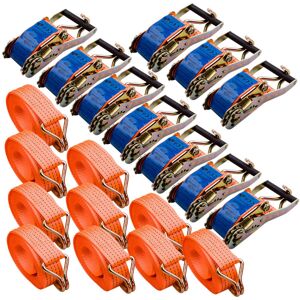 BFO 10 X Heavy Duty Ratchet Tie Down Straps 5M x 50MM ×4T Transport Truck Lashing BFO 10 X Heavy Duty Ratchet Tie Down Straps 5M x 50MM ×4T Transport Truck Lashing