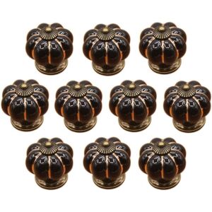 MEMKEY 10 x Pumpkin Shape Ceramic Drawer Knobs, Furniture Knob for Kitchen Drawers and Cabinets, Ceramic Pumpkin Shape Handle, Dresser Knob, Kitchen MEMKEY 10 x Pumpkin Shape Ceramic Drawer Knobs, Furniture Knob for Kitchen Drawers and Cabinets, Ceramic Pumpkin Shape Handle, Dresser Knob, Kitchen