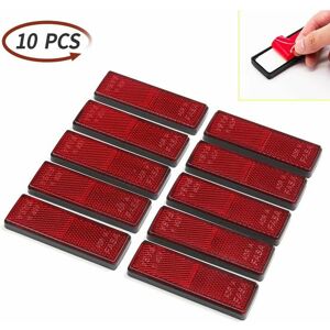 SOLEIL 10 x Rectangular Reflectors Self Adhesive Rectangular Reflector Trailer Reflectors Rectangular Reflectors, for RV/Caravans/Car/Trailer/Safety SOLEIL 10 x Rectangular Reflectors Self Adhesive Rectangular Reflector Trailer Reflectors Rectangular Reflectors, for RV/Caravans/Car/Trailer/Safety