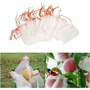 Cyslmuk - 100 Pcs Anti-Insect Mesh Bags, Nylon Garden Netting Protection, Reusable Fruit and Plant Protection Bag, Anti-Bird Grape Bag with Cyslmuk - 100 Pcs Anti-Insect Mesh Bags, Nylon Garden Netting Protection, Reusable Fruit and Plant Protection Bag, Anti-Bird Grape Bag with