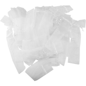 TLILY 100 Pack Folding Hand Fan Pouch Drawstring Organza Bags Pocket Bag for Outdoor Wedding Favor Gift TLILY 100 Pack Folding Hand Fan Pouch Drawstring Organza Bags Pocket Bag for Outdoor Wedding Favor Gift