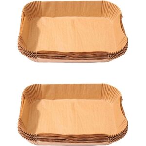 Tlily - 100 Pieces Rectangle Disposable Airfryer Baking Paper Liner Mat Non-Stick for Foodi Air Fryer Accessories Tlily - 100 Pieces Rectangle Disposable Airfryer Baking Paper Liner Mat Non-Stick for Foodi Air Fryer Accessories