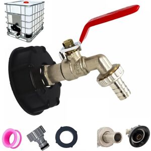 Ikodm - 1000L S60X6 ibc Tank Faucet Connection Tap with 1/2' Hose Connector, Drain Tank Adapter (1 pc) Ikodm - 1000L S60X6 ibc Tank Faucet Connection Tap with 1/2' Hose Connector, Drain Tank Adapter (1 pc)