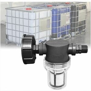 Tonchean - 1000L Tank Connector Tap, Garden u Joint for Rainwater Collectors with Filter Function, S60x6 ibc Water Tank Adapter (1/2'' External Tonchean - 1000L Tank Connector Tap, Garden u Joint for Rainwater Collectors with Filter Function, S60x6 ibc Water Tank Adapter (1/2'' External