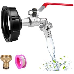 BEIJIYI 1000L Tank Tap with Garden Hose Tap Adapter, IBC Tap Connector S60X6, Rainwater Collector Garden Tap (3/4" Copper Adapter) BEIJIYI 1000L Tank Tap with Garden Hose Tap Adapter, IBC Tap Connector S60X6, Rainwater Collector Garden Tap (3/4" Copper Adapter)