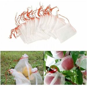 YMYNY 100pcs Insect Net Bags, Nylon Garden Protection, Reusable Fruit Plant Protection Bags, Anti-Bird Grape Bags with Drawstring (15 x 25cm) mumu YMYNY 100pcs Insect Net Bags, Nylon Garden Protection, Reusable Fruit Plant Protection Bags, Anti-Bird Grape Bags with Drawstring (15 x 25cm) mumu