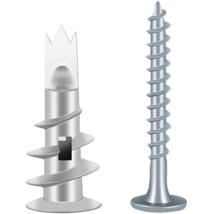 WOIYIC 100PCS Metal Screws and Anchors, Plasterboard Anchors, Self-Drilling Anchors, placo Anchors with Screws, Plasterboard Anchors, for DIY Plasterboard WOIYIC 100PCS Metal Screws and Anchors, Plasterboard Anchors, Self-Drilling Anchors, placo Anchors with Screws, Plasterboard Anchors, for DIY Plasterboard