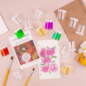 TLILY 100Pcs Mini Paint Cups with Lids Container Jars 0.5 oz (25 ml) TLILY 100Pcs Mini Paint Cups with Lids Container Jars 0.5 oz (25 ml)