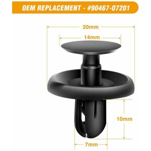 Linghhang - 100pcs Universal Plastic Clip For Toyota/Lexus 9046707201 Black Linghhang - 100pcs Universal Plastic Clip For Toyota/Lexus 9046707201 Black