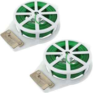 YMYNY 100x2M Green Garden Wire, Garden Plant Ties with Wire Cutter, Reusable Multi-Functional Ties mumu YMYNY 100x2M Green Garden Wire, Garden Plant Ties with Wire Cutter, Reusable Multi-Functional Ties mumu