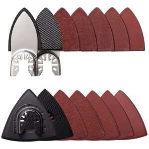 TLILY 104Pcs Oscillating Tool Detail Sanding Pads, 2Pcs Triangle Pads and Finger Pad, 100Pcs Sandpaper TLILY 104Pcs Oscillating Tool Detail Sanding Pads, 2Pcs Triangle Pads and Finger Pad, 100Pcs Sandpaper