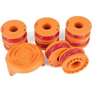 HOOPZI 10ft String Trimmer Replacement Spool Line for Worx, 9 Pack (8 Pack String Trimmer, 1 Trimmer Cap) HOOPZI 10ft String Trimmer Replacement Spool Line for Worx, 9 Pack (8 Pack String Trimmer, 1 Trimmer Cap)