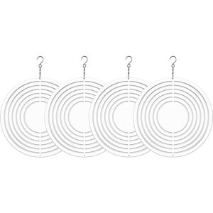 TLILY 10Inch Sublimation Wind Spinner Blanks 3D Round Wind Sculpture Spinners for Yard Garden Indoor Ornaments-4Pack TLILY 10Inch Sublimation Wind Spinner Blanks 3D Round Wind Sculpture Spinners for Yard Garden Indoor Ornaments-4Pack
