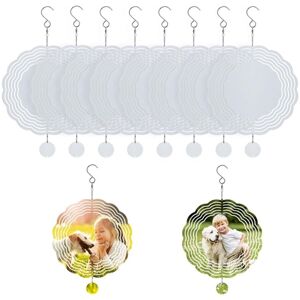 TLILY 10Pack Aluminum Sublimation Wind Spinner Blanks 10 Inch,DIY Crafts Ornaments for Indoor Outdoor Garden TLILY 10Pack Aluminum Sublimation Wind Spinner Blanks 10 Inch,DIY Crafts Ornaments for Indoor Outdoor Garden