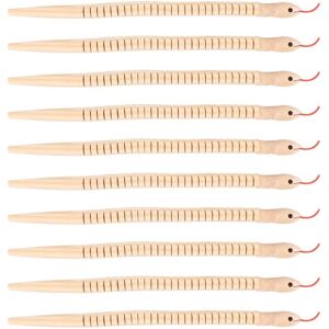 TLILY 10Pcs 12 Inch Unfinished Wooden Wiggly Snakes Jointed Flexible Snake Blank Animal Model Crafts Toys for Arts TLILY 10Pcs 12 Inch Unfinished Wooden Wiggly Snakes Jointed Flexible Snake Blank Animal Model Crafts Toys for Arts