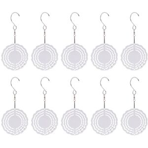 TLILY 10Pcs 3 Inch Sublimation Wind Spinner Blanks 3D Spinners Hanging for Indoor Outdoor Garden Decoration TLILY 10Pcs 3 Inch Sublimation Wind Spinner Blanks 3D Spinners Hanging for Indoor Outdoor Garden Decoration