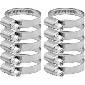 Ymyny - 10pcs Adjustable Hose Clamps 27-51mm 304 Stainless Steel Hose Clips for Household Water Pipe, Home Gas, Automotive Pipe (12mm) mumu Ymyny - 10pcs Adjustable Hose Clamps 27-51mm 304 Stainless Steel Hose Clips for Household Water Pipe, Home Gas, Automotive Pipe (12mm) mumu