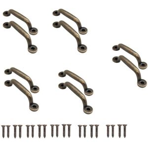 MEMKEY 10pcs Antique Bronze Drawer Handles for Sliding Doors, Cabinets, Dressers, Kitchens, Sideboards, Chests, 90x22mm MEMKEY 10pcs Antique Bronze Drawer Handles for Sliding Doors, Cabinets, Dressers, Kitchens, Sideboards, Chests, 90x22mm